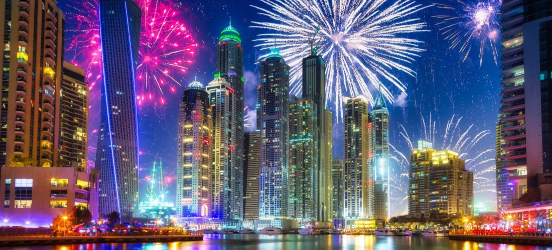 Silvester-Feuerwerk in Dubai