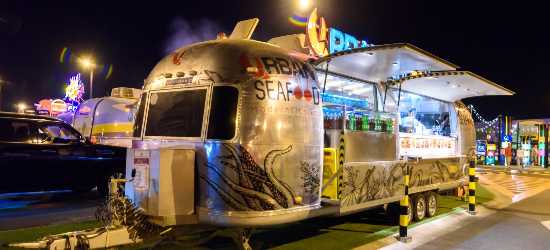 Food Truck bei Last Exit Food Truck bei Nacht