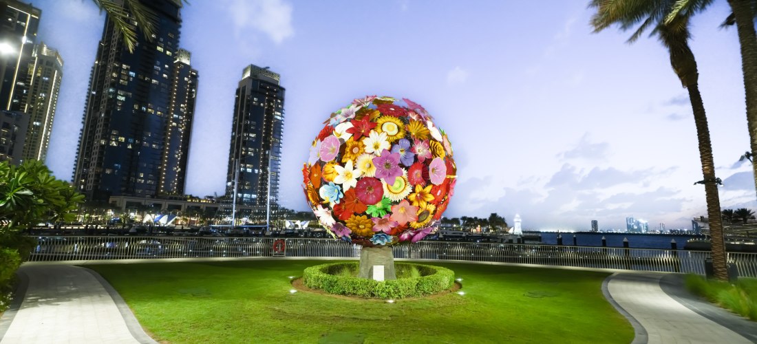ein Blumenmodell im Dubai Miracle Garden