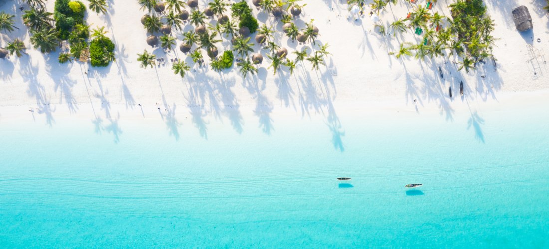 Sansibar, Strand, Wasser, Foto von oben
