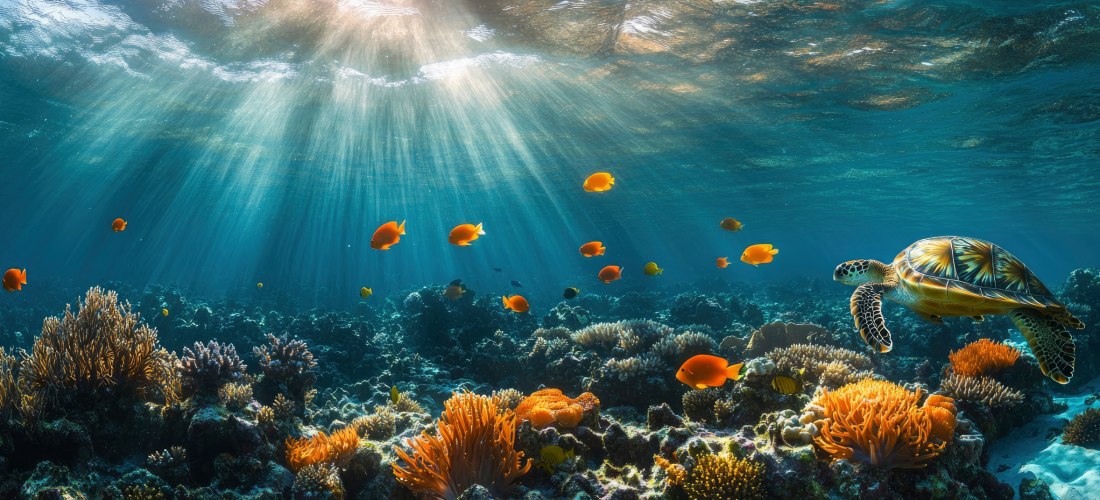 Unterwasserwelt, Korallen bunt, gut für schnorcheln