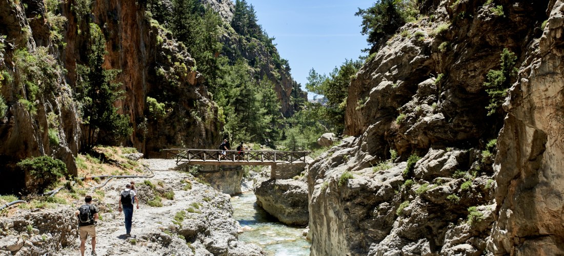 Wanderweg durch die Samaria-Schlucht auf der Insel Kreta