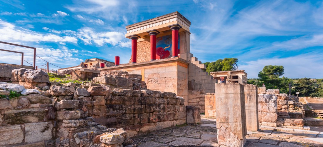 Ruinen des Palastes von Knossos auf Kreta