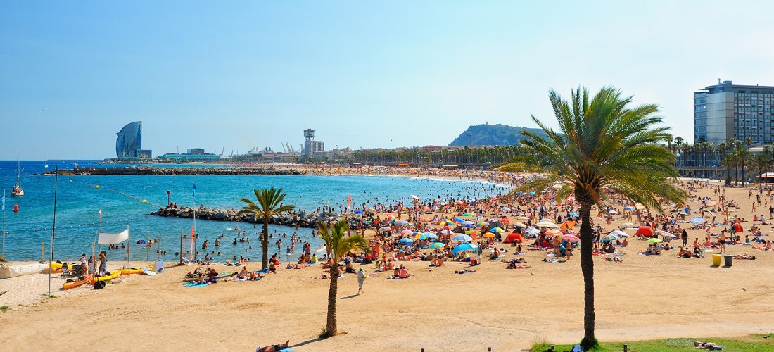 Strand in Barcelona