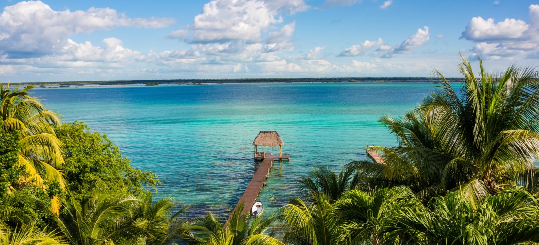 Bacalar-See in der Karibik. Quintana Roo Mexiko, Riviera Maya