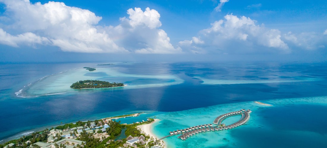 Luftaufnahme, Dhaalu Atoll