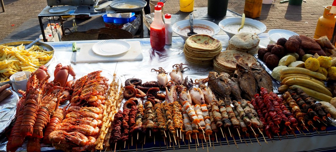 Meeresfrüchte auf dem Grill