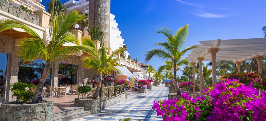 Promenade zum Strand in Taurito