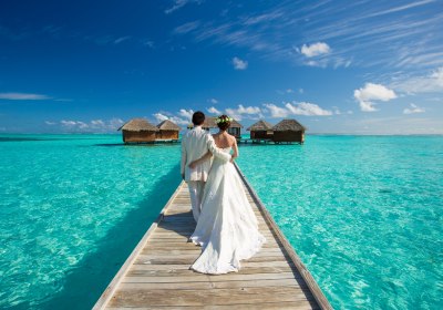 Hochzeitspaar auf den Malediven