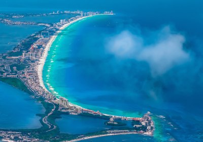 Cancun von oben - Urlaub