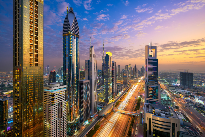 Sheikh Zayed Road in Dubai, UAE