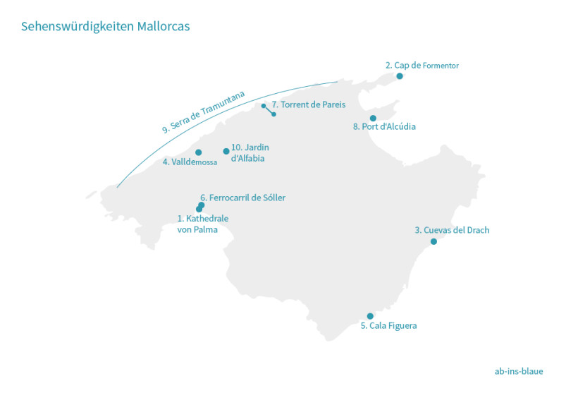 karte sehenswürdigkeiten mallorca
