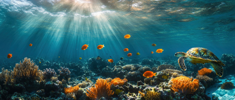 Unterwasserwelt, Korallen bunt, gut für schnorcheln