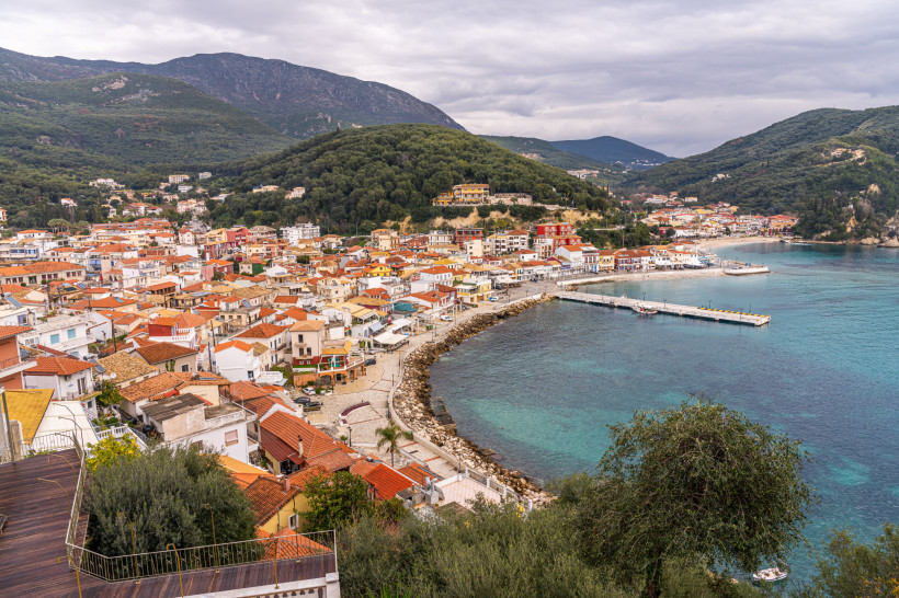 Panagia, Thasos, Griechenland griechisches Dorf am Meer Winter in Griechenland