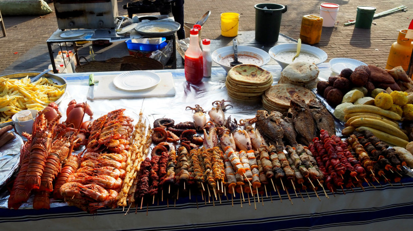 Meeresfrüchte auf dem Grill