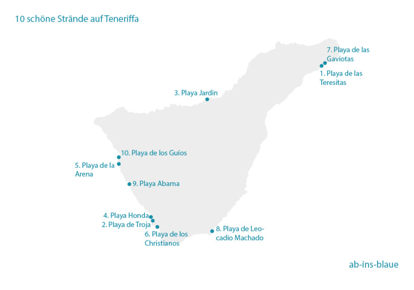 karte strände teneriffa