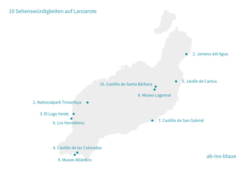 Karte Lanzarote