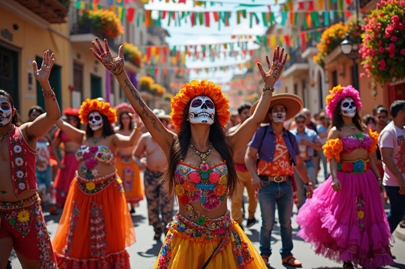 Mexiko Tag der Toten – Farbenfrohe Parade