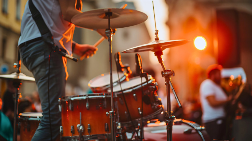 Mexiko Live-Auftritt der Musikband auf der Stadtstraße im Freien