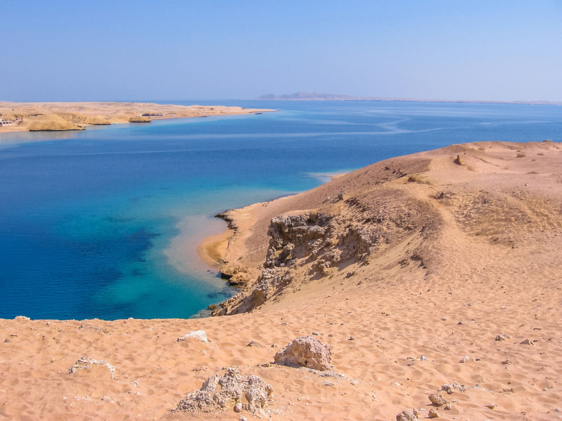 Ras Mohammed Nationalpark Luftaufnahme des Ras Mohammed Nationalparks mit seinem klaren und durchsichtigen Wasser und seinem berühmten Riff