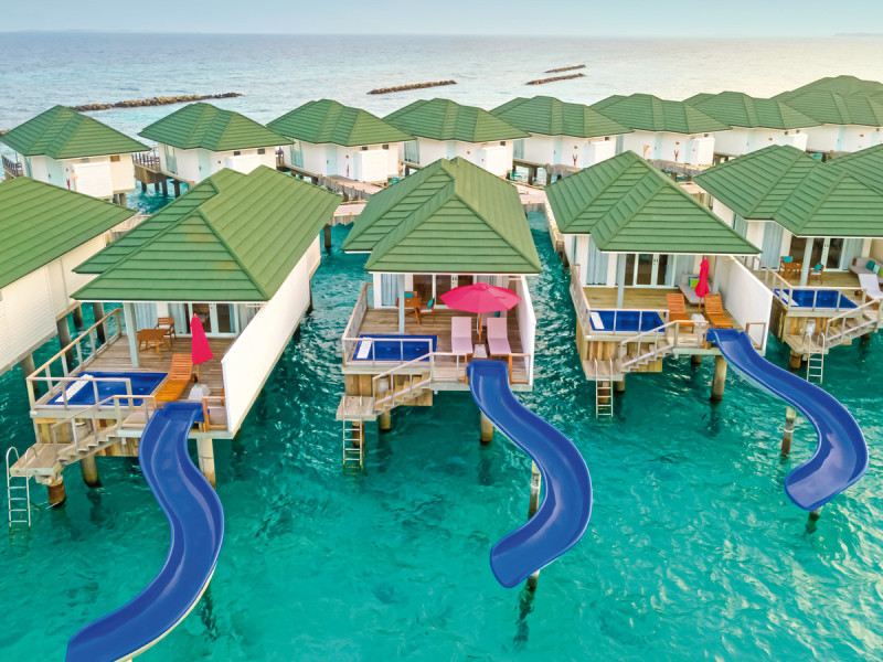 Water Villa with Pool & Slide