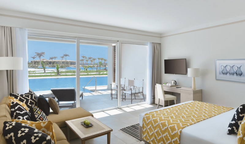 Wohnbeispiel Doppelzimmer Deluxe Swim-Up Meerblick