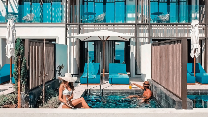 Wohnbeispiel Doppelzimmer Superior Meerblick Plungepool