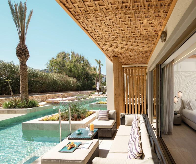 Wohnbeispiel Doppelzimmer Superior Swim Up Gemeinschaftspool