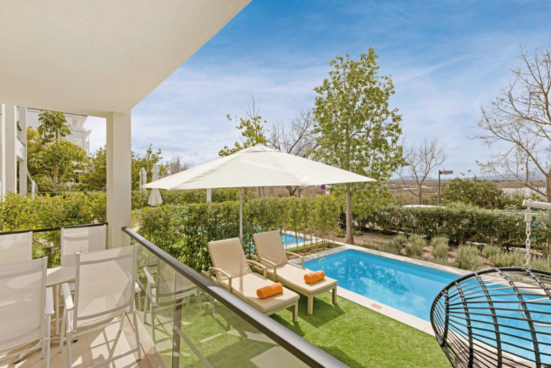 Wohnbeispiel Appartement 1 Schlafzimmer mit privatem Pool