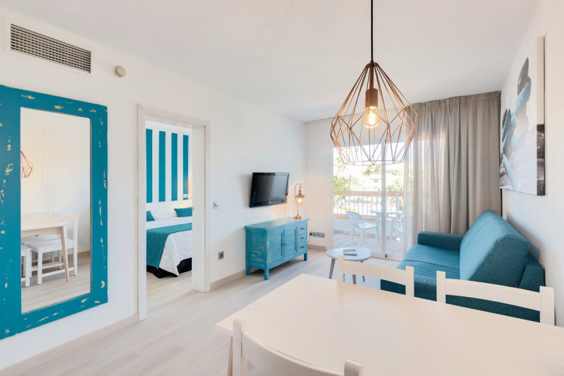 Wohnbeispiel Appartement 1 Schlafzimmer Poolblick