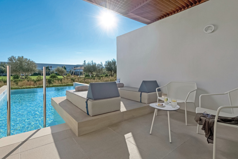 Wohnbeispiel Doppelzimmer Gartenblick Privatpool