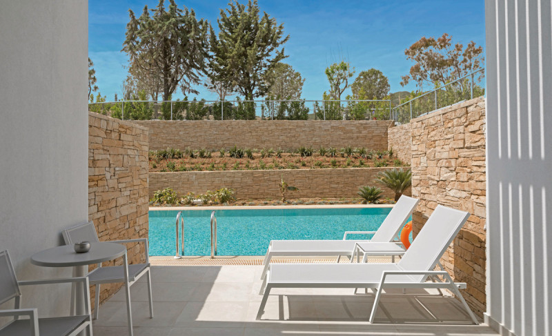 Wohnbeispiel Doppelzimmer Swim-Up Gartenblick