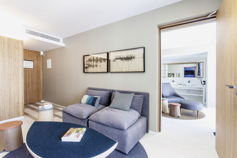 Wohnbeispiel Juniorsuite seitl. Meerblick (mit separatem Schlafzimmer)