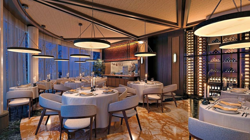 Modellzeichnung &Agrave;-la-carte-Restaurant
