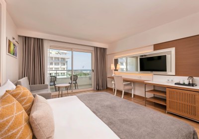 Wohnbsp. Doppelzimmer Deluxe seitl. Meerblick