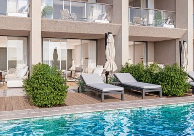 Modellbild Wohnbeispiel Familien Deluxe Suite Swim-Up Meerblick