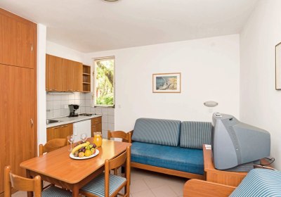 Wohnbeispiel App. 1 Schlafzimmer bis 4 Pers. Terrasse 