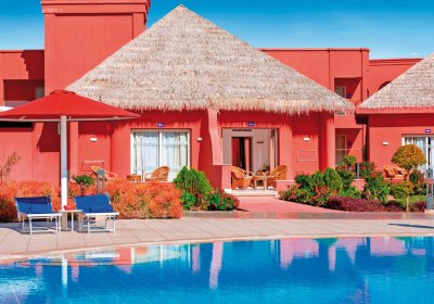 Wohnbeispiel Bungalow Poolblick