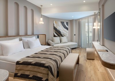 Wohnbeispiel Doppelzimmer Deluxe Poolzugang &uuml;ber Treppen