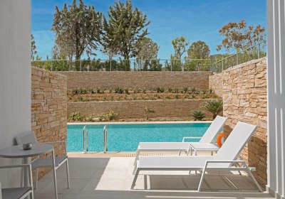 Wohnbeispiel Doppelzimmer Swim-Up Gartenblick