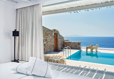 Wohnbeispiel Doppelzimmer Premium Meerblick Outdoor Jacuzzi