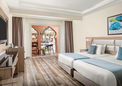 Wohnbeispiel Familienzimmer Gartenblick