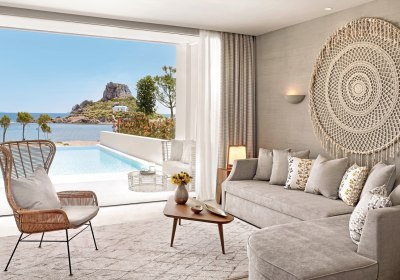 Wohnbeispiel Bungalow Deluxe Suite 1 Schlafzimmer Privatpool Meerblick