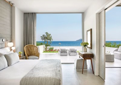 Wohnbeispiel Suite 1 Schlafzimmer Privatgarten Meerblick