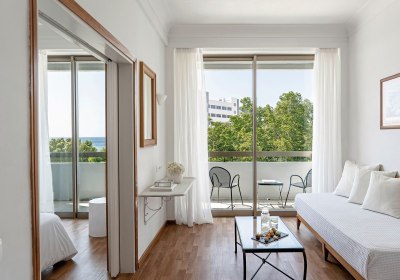 Wohnbeispiel Familienzimmer Premier Guestroom mit seitl. Meerblick